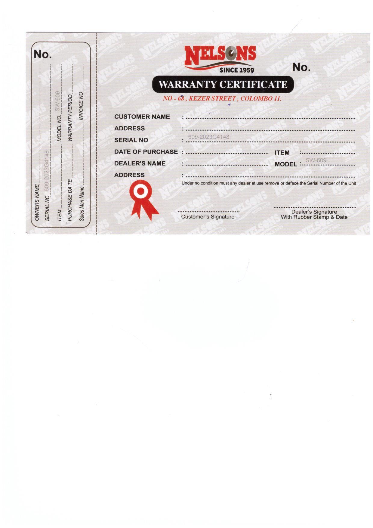 Warranty Front