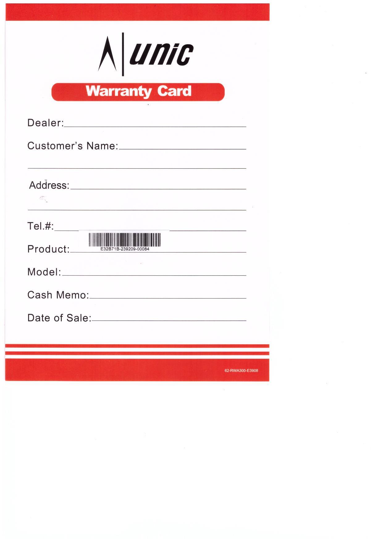 Warranty Front