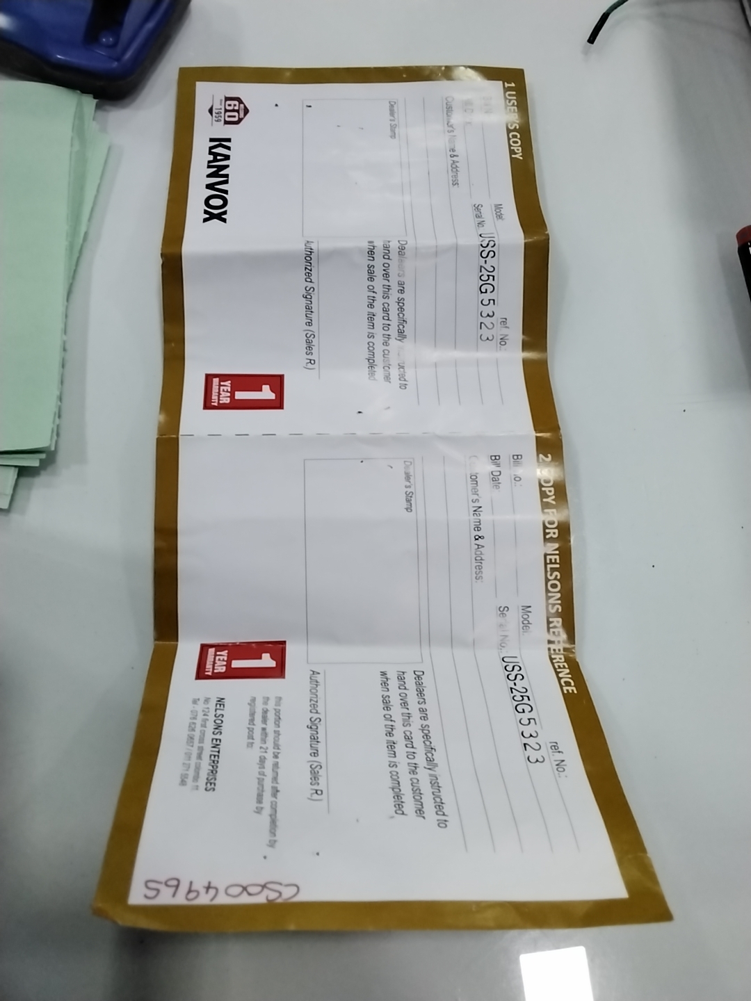Warranty Front