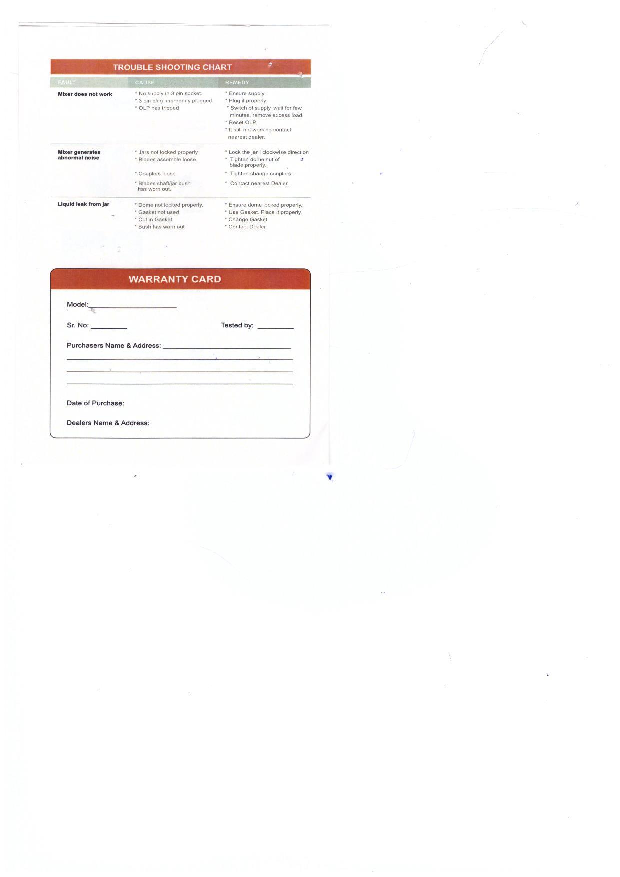 Warranty Front