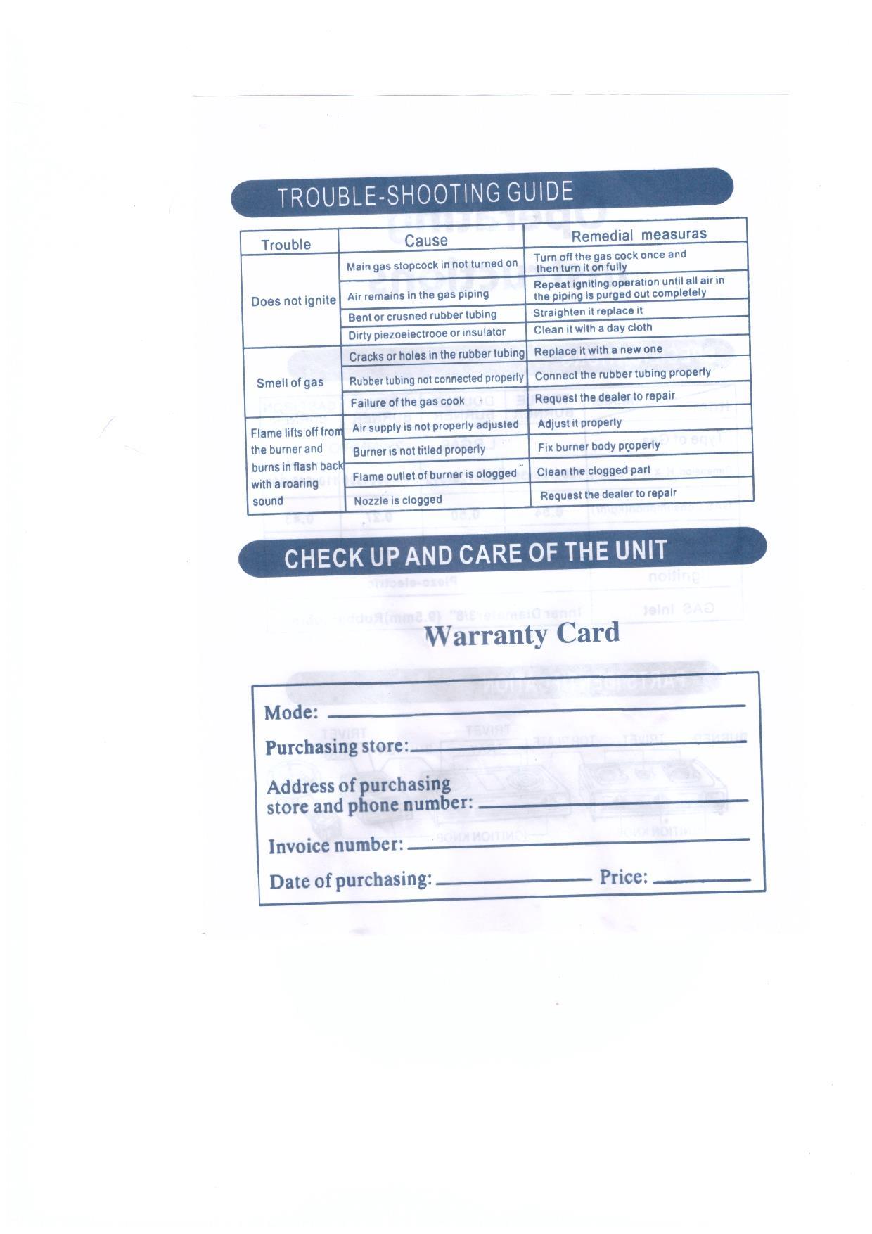 Warranty Front