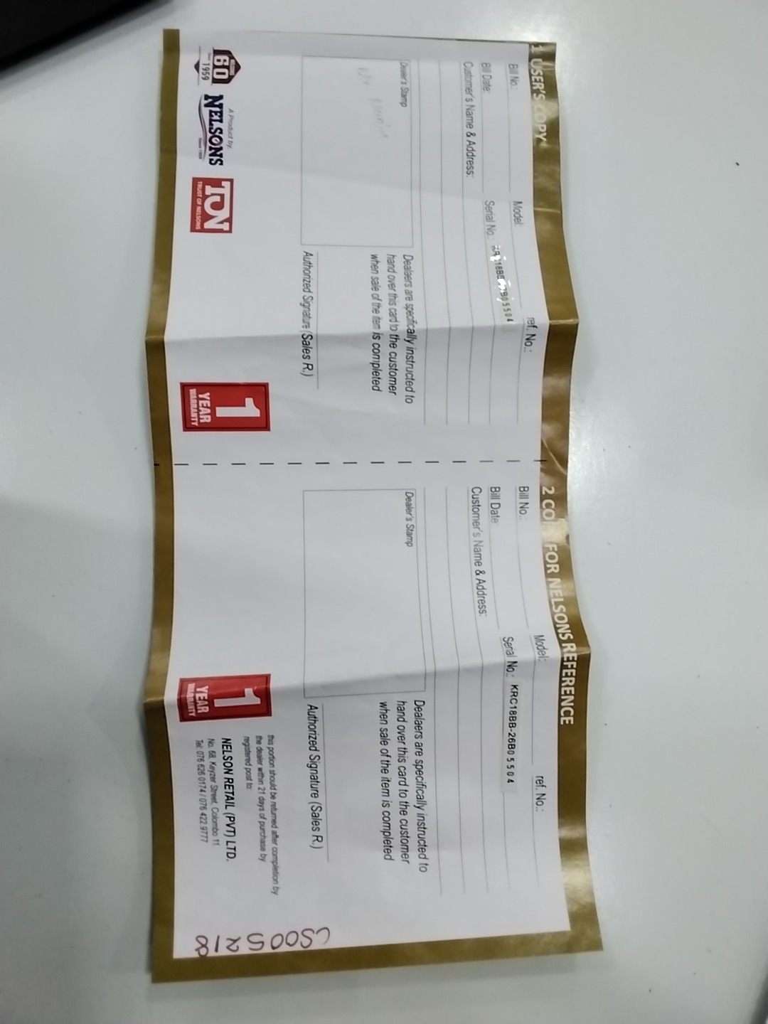 Warranty Front