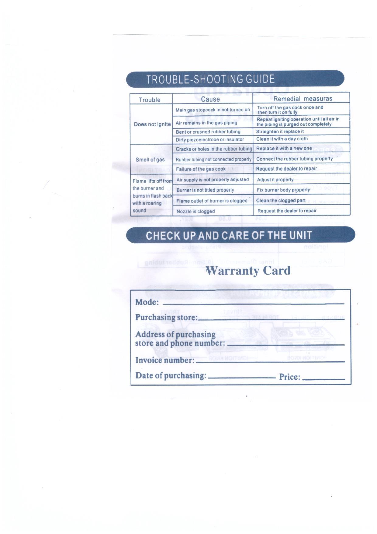 Warranty Front