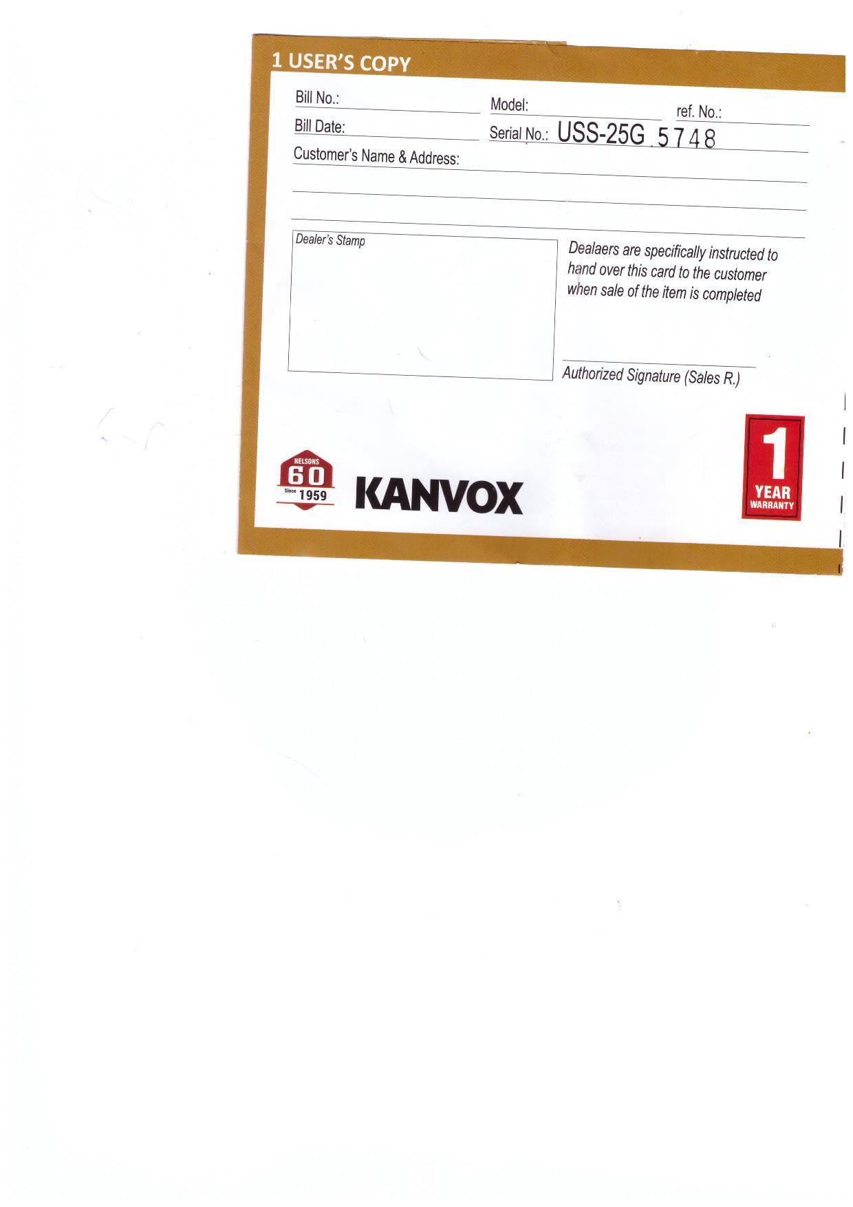 Warranty Front