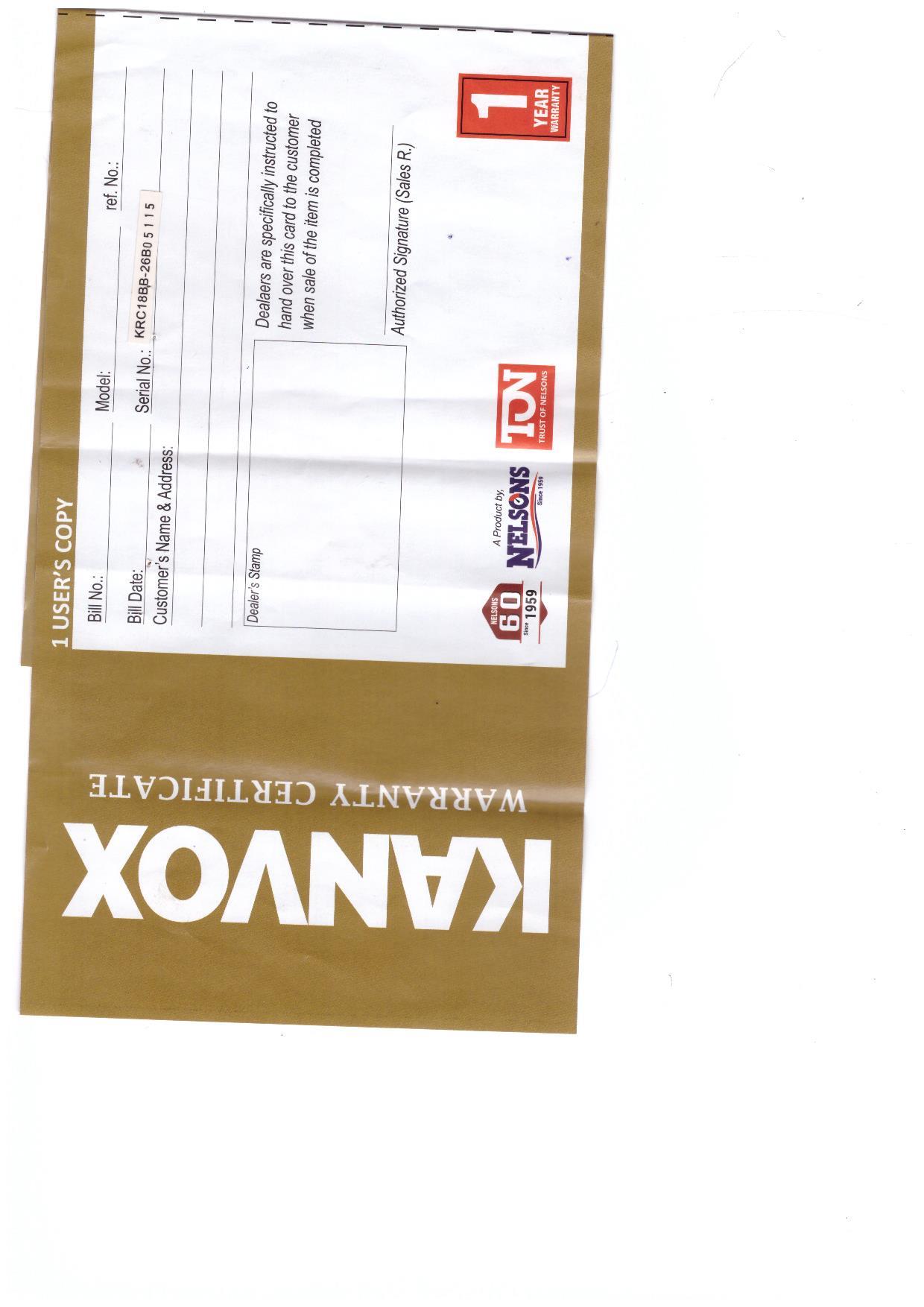 Warranty Front