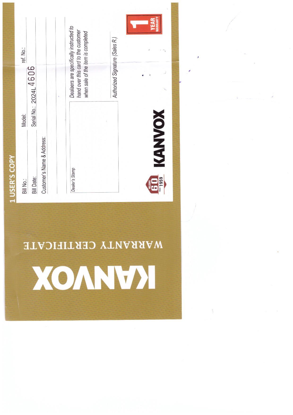 Warranty Front