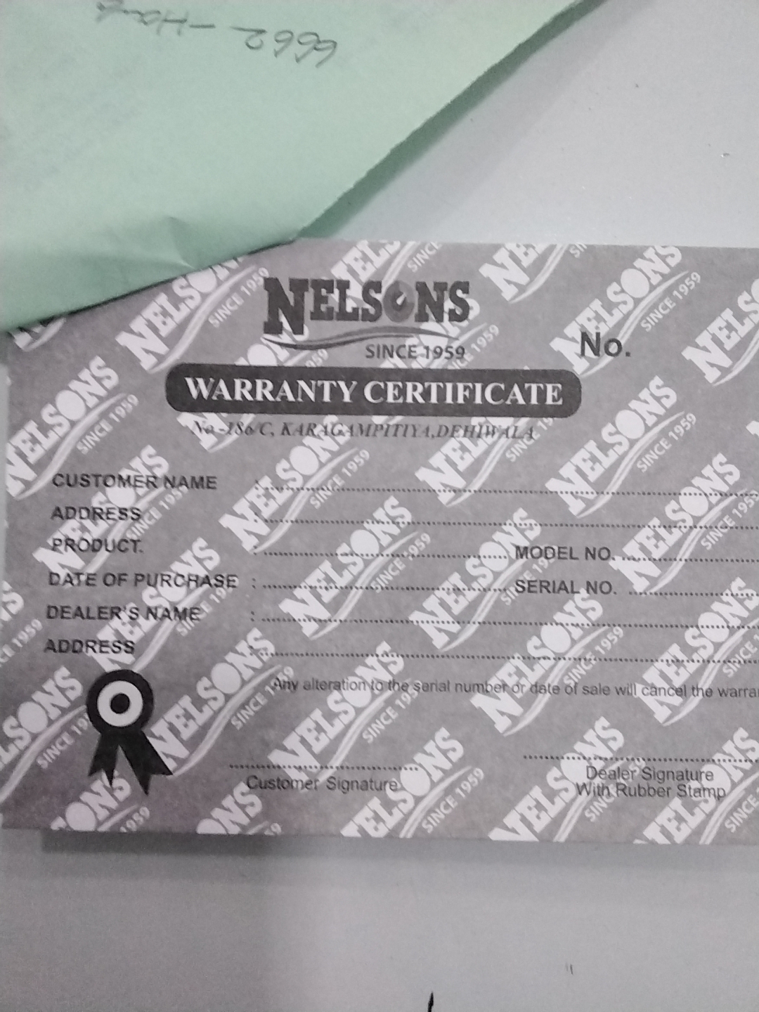 Warranty Front