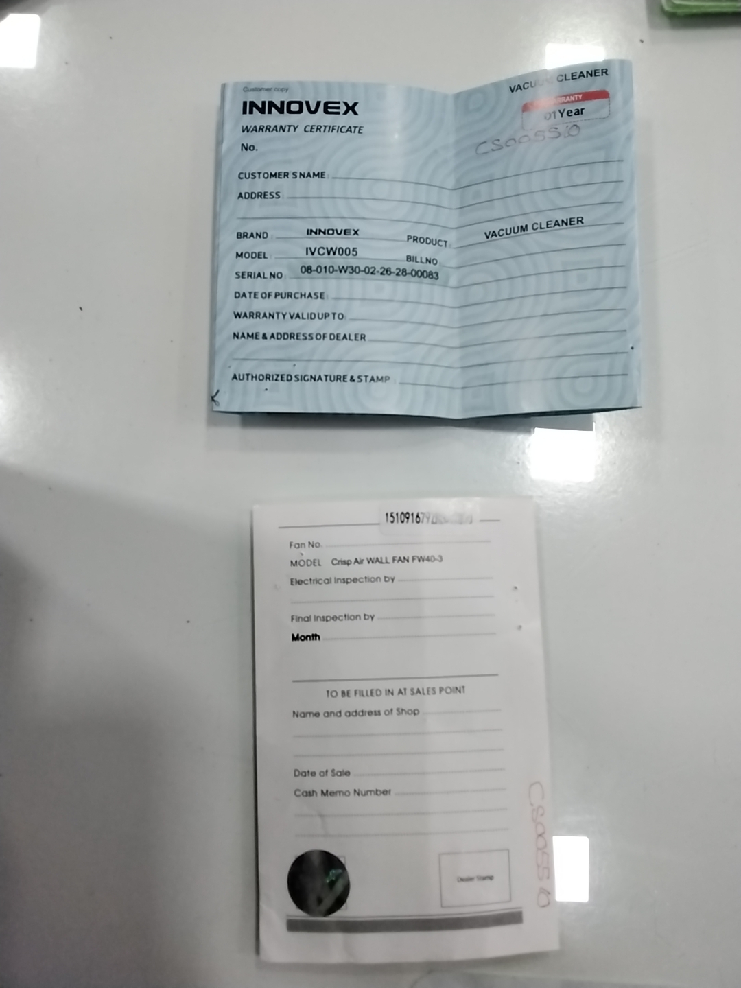 Warranty Front