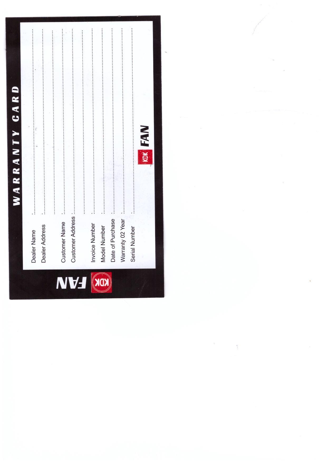 Warranty Front