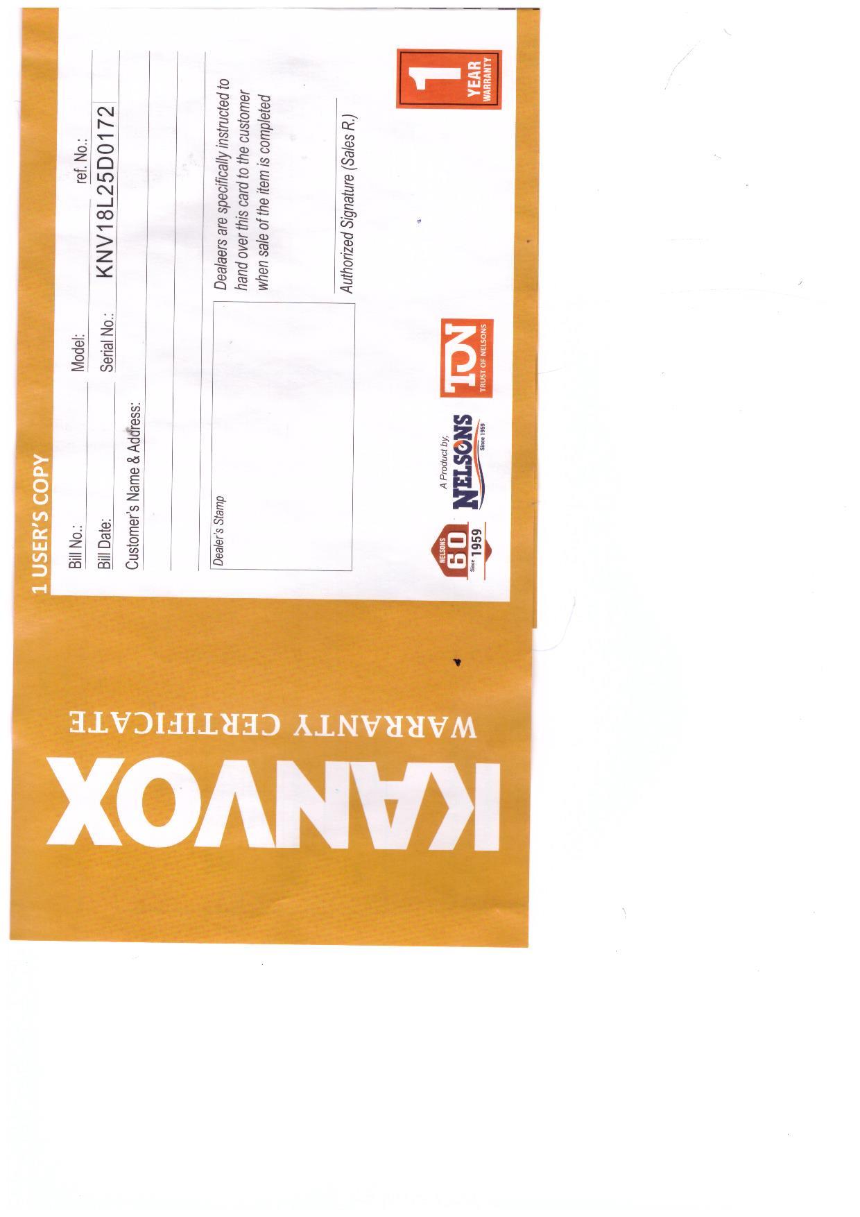 Warranty Front