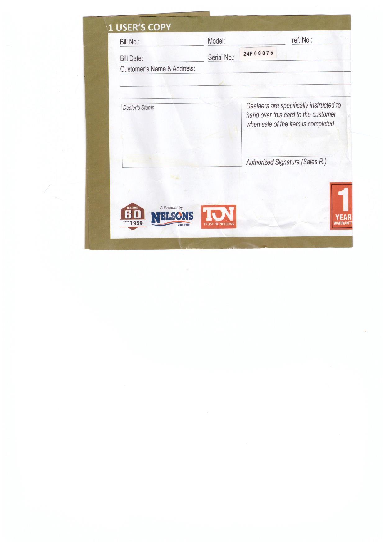 Warranty Front
