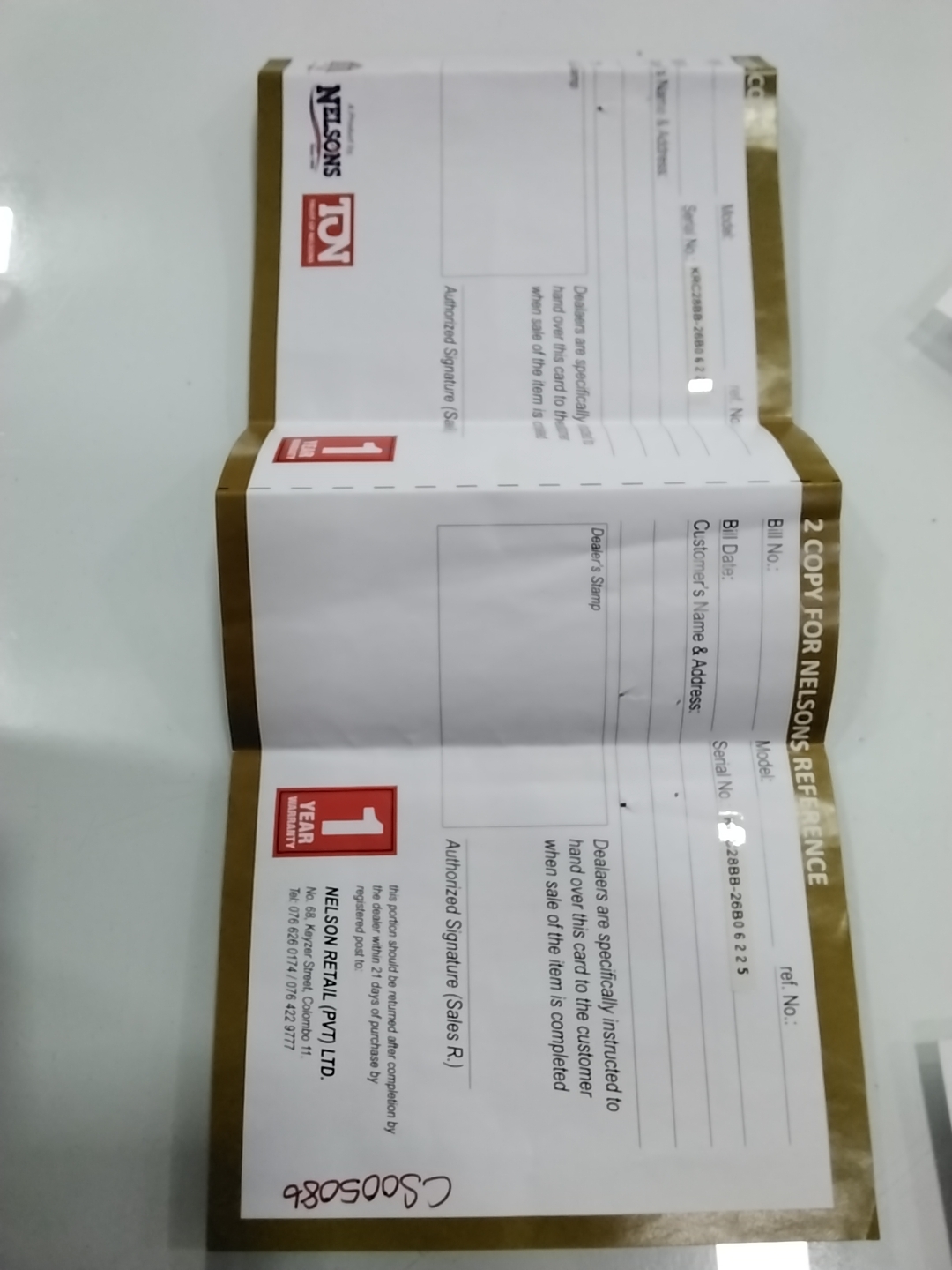Warranty Front