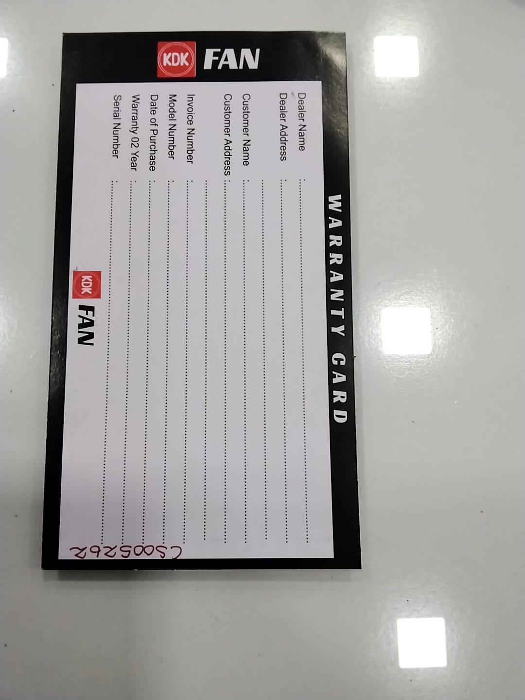 Warranty Front