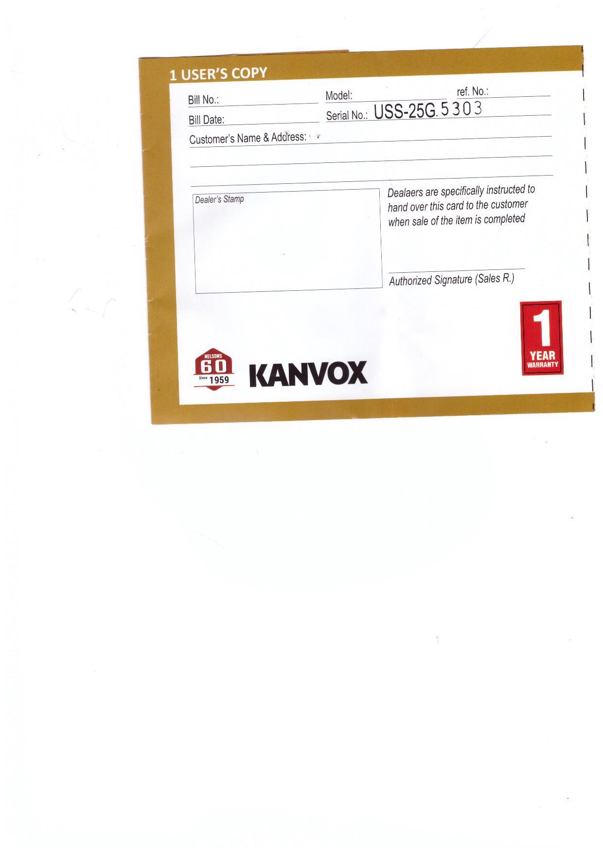 Warranty Front