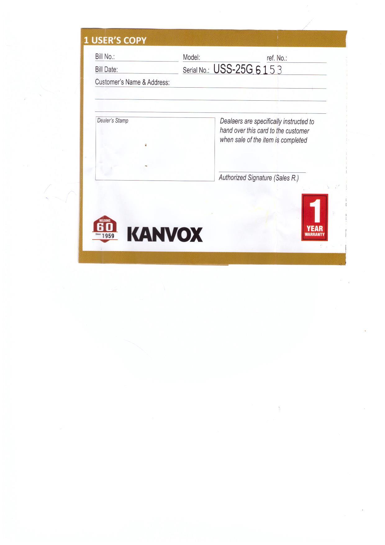 Warranty Front