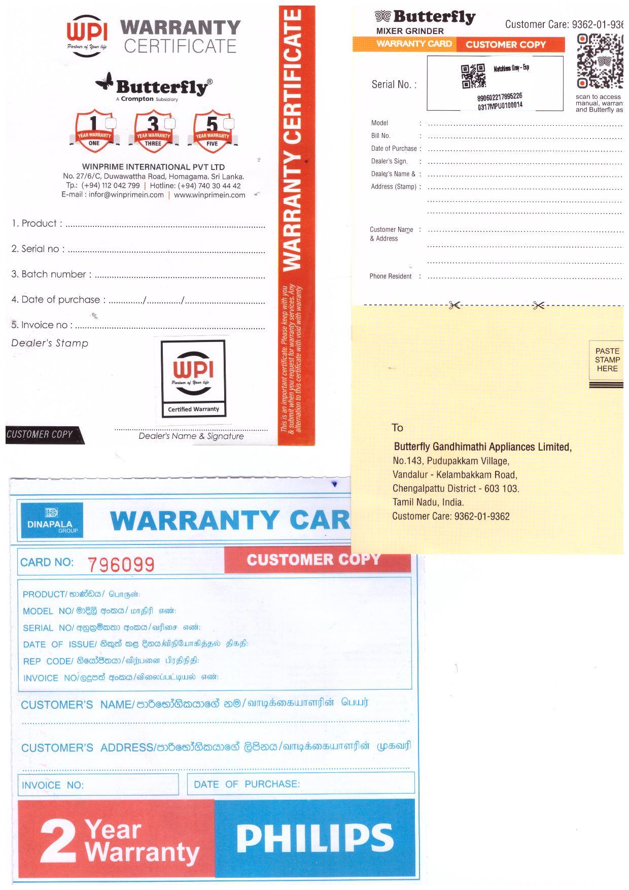 Warranty Front