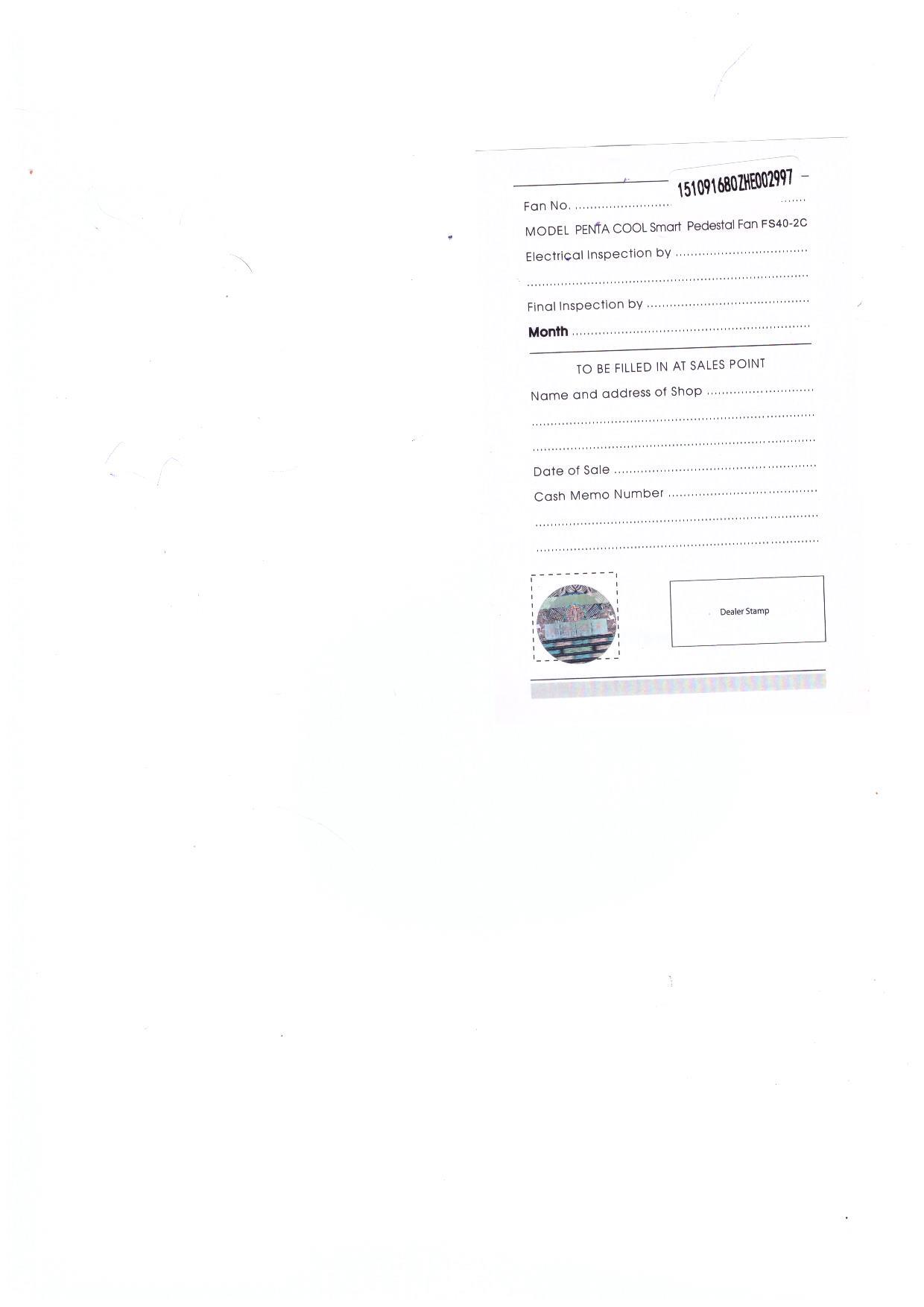 Warranty Front