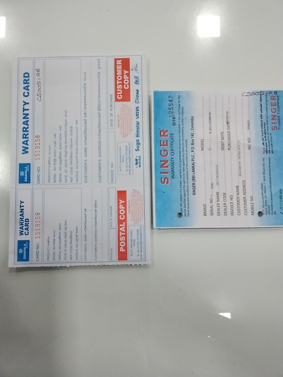 Warranty Front