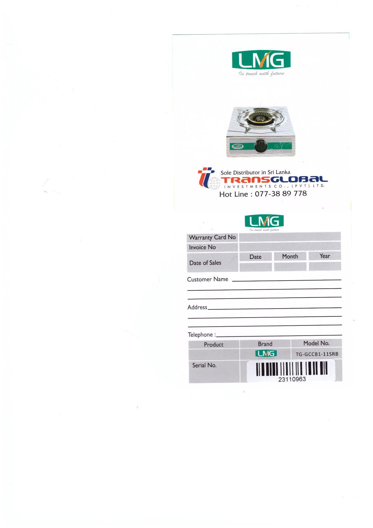 Warranty Front