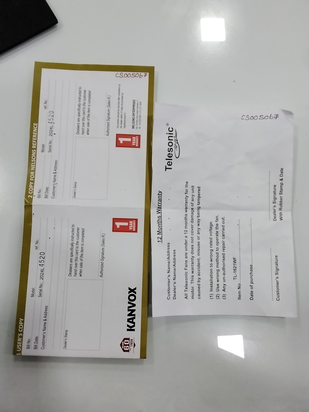 Warranty Front