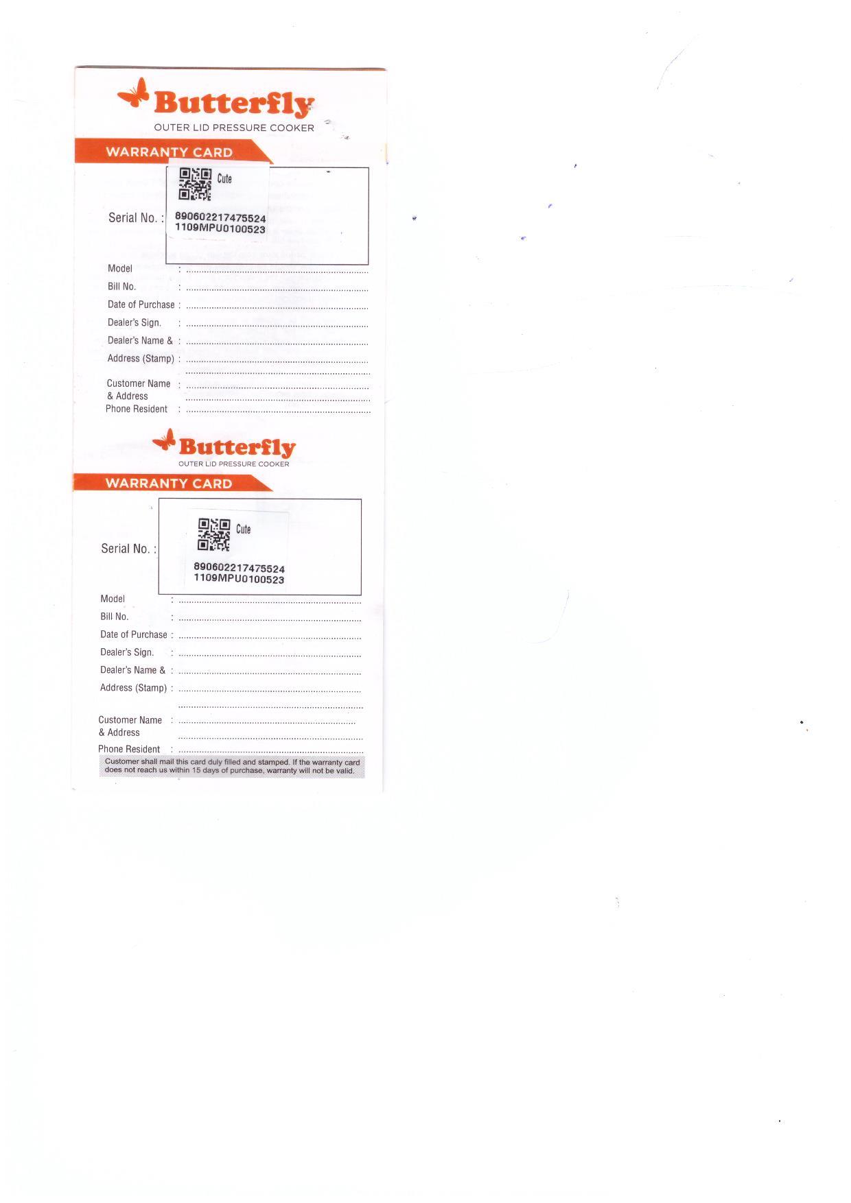 Warranty Front